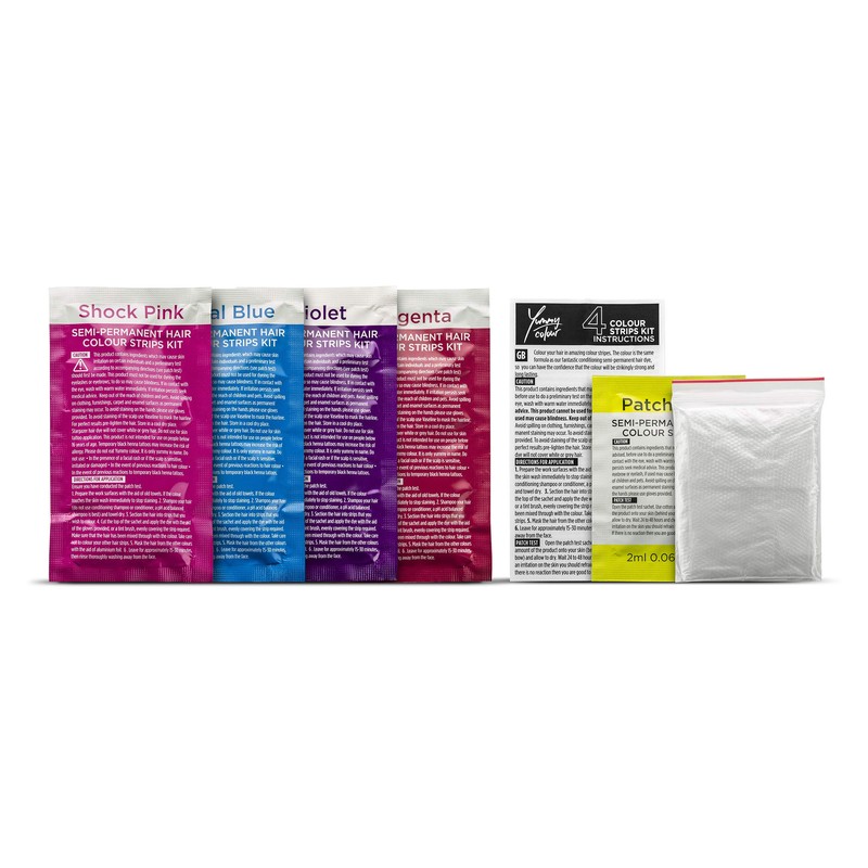 Stargazer Products Yummy Colour Semi-Permanent Hair Dye Strip Kit 4