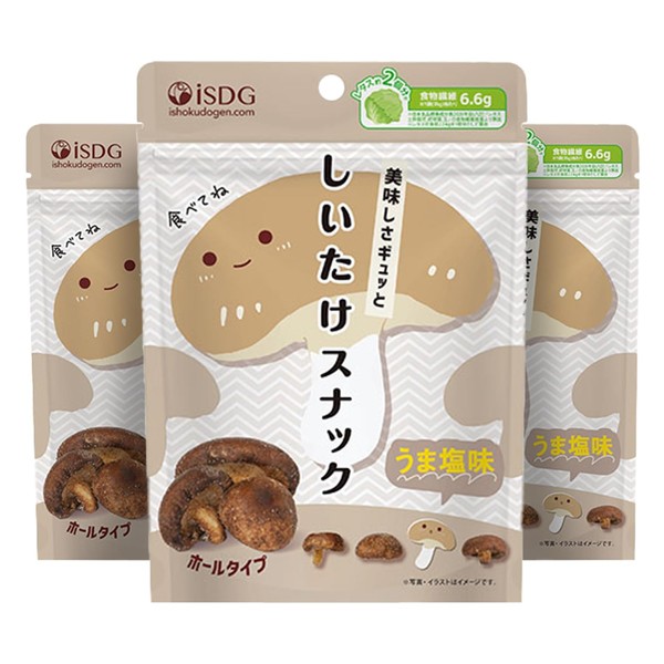 iSDG Shiitake Mushroom Snacks, Salted Sea Flavor, 1.2 oz (35
