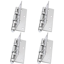 100mm x 62mm Door Hinges Stainless Steel Hinges Folding Butt Hinges Ball Bearing Door Hinges for Gate Window Closet Drawer Boxes, 4 Pcs