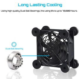 upHere PC Fan,80mm Silent USB Fan with 3 Adjustable Wind speeds Compatible with Computer/TV Box/AV Cabinet,U804