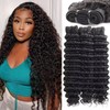 12A 3 Human Hair Bundles 20 22 24 Inch Deep
