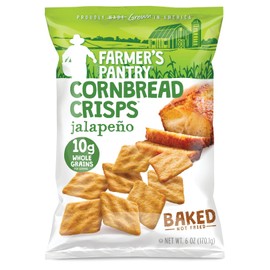 Farmer's Pantry Jalapeno Cornbread Crisps, Original, 6 Ounce (Pack of 2)