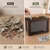 Wooden Savings Challenge Box for Cash – Reusable $10,000 Money