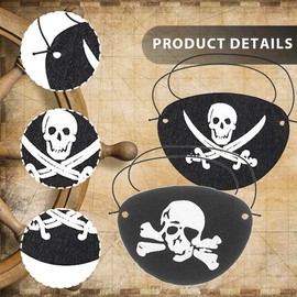 VONJUMA Pack of 70 Pirate Treasure 50 Gemstones for Children and 20 Gold Coins Children with 6 Eye Patches Pirate Decoration Children's Birthday Pirate Party Children's Birthday Treasure Chest