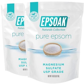 Epsoak Epsom Salt 38 Pounds Bulk Resealable Bags (Qty. 2, 19 lb. Bags)