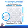Filter King 8x12x1 Air Filter 4-PACK MERV 8 Actual Size
