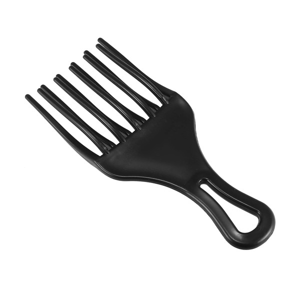 VOCOSTE Afro Hair Pick Comb Small Hair Fork Comb, Hairdressing Styling Tool for Curly Hair for Men Women Plastic, Black