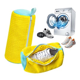 2PCS Shoe Laundry Bags for Washing Machine – Premium Mesh Bags for Sneakers, Zipper Closure, Reusable Shoe Wash Bags for Dryer & Washer Protection