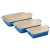 Le Creuset Stoneware Heritage Set 3 Rectangular Dishes, Marseille