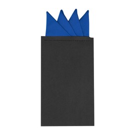Allegra K Men's Pre-Folded Pocket Squares on Card Solid Triangles Suit Handkerchief One Size Royal Blue