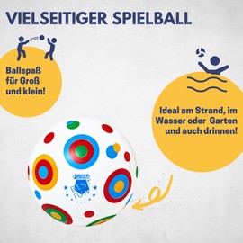 Best Sporting PVC Ball Toy Rainbow I Lightweight Play Ball I High-Quality Water Ball I 22 cm Beach Ball I Colourful Ball with Best Sporting Logo Playful Design I Rubber Ball I Ball Children
