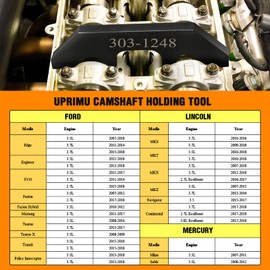 Uprimu Camshaft Holding Tool Kit with Tension Tool, Timing Alignment Holder Tool Compatible with 303-1248 Ford 3.5L & 3.7L 4V, Timing Tool Kit with Cylinder Head Screw Removal Socket