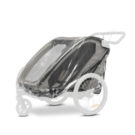 hauck Rain Cover for Bike N Walk Duo Bicycle Trailer 67 x 64 x 100 cm - with Ventilation Holes, Reflective Border - Quick and Easy Attachment to Children's Trailer - Foldable - Transparent