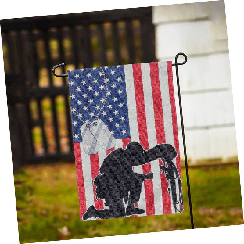 Kisangel America Flag for Garden Patriotic Yard Flag Decorative Memorial