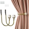 Coolnice 2 Pack Curtain Holdbacks Wall Mounted Curtain Tiebacks Hooks
