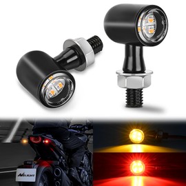 Nilight Motorcycle Rear LED Turn Signals Brake Tail Light Red Yellow Beam Mini Size Blinkers Compatible with Harley Honda Kawasaki Suzuki Triumph Yamaha Cruiser