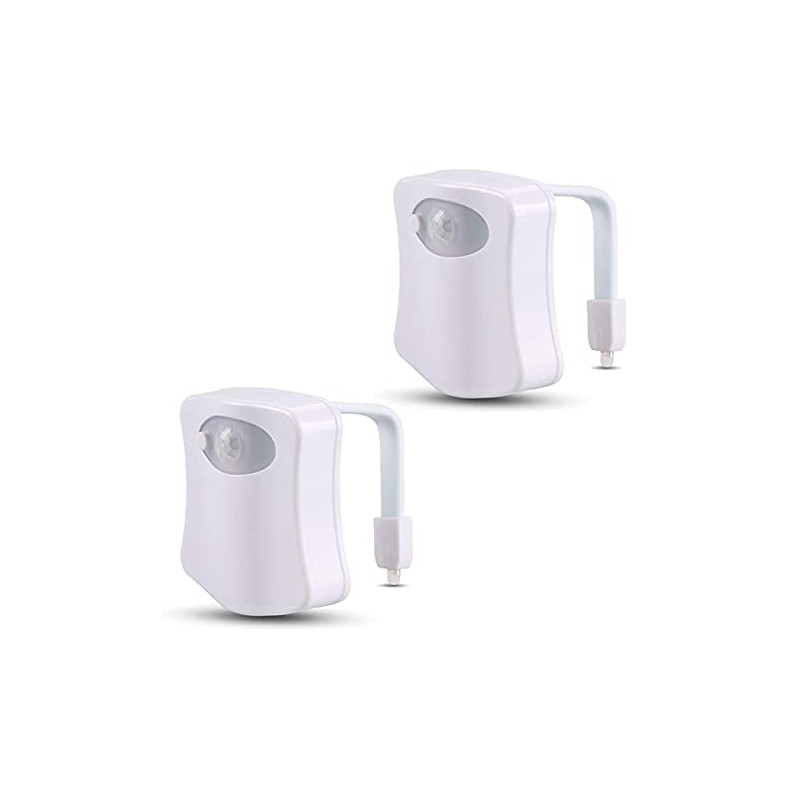 BSASHF 2 Pack Color Changing Toliet Night Light Motion Sensor