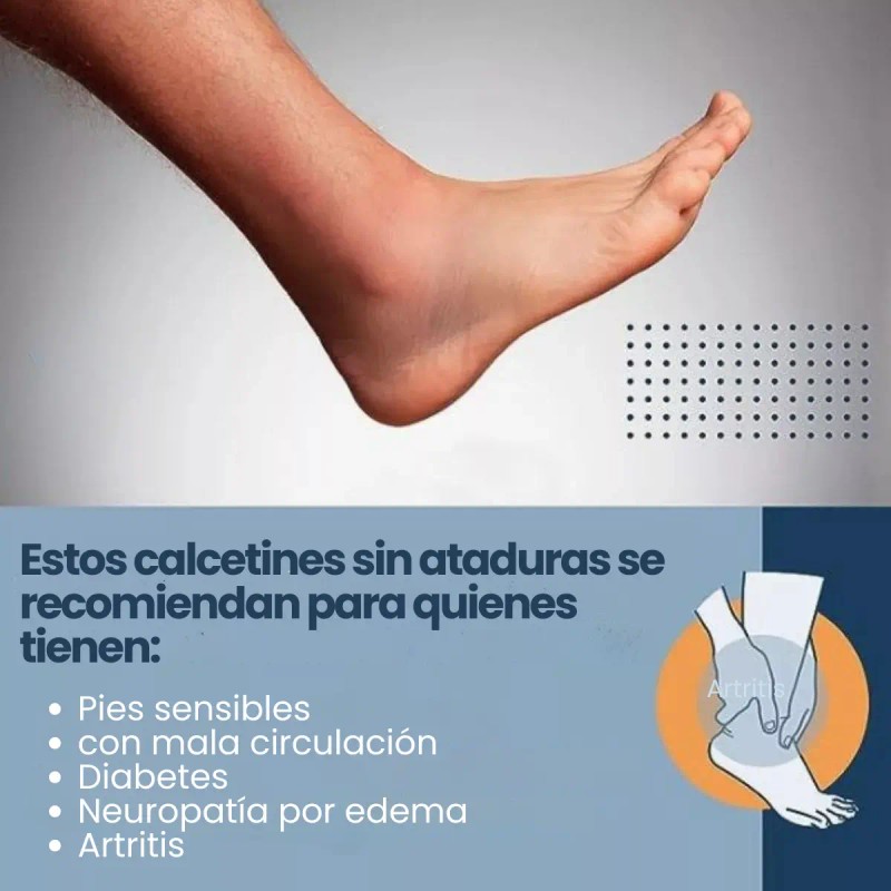 Medias Pie Diabetico Elástica Calceta Desinflamante Pierna F