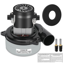 116392-00/116392-01 Vacuum Motor Replacement, 2-Stage 120V 5.7 Inch Vacuum Blower, High Power, Quiet and Efficient, Easy to Install, for Central Vacuum Systems, Boat Lift Motor, Industrial Cleaning