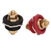 2PCS 3/8in Thru Panel Battery Terminal 250A Black Red Universal