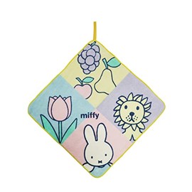 Marushin 5825004800 Loop Towel, Miffy, Vermie Spring Day, Kindergarten, School Entrance Preparation, Kindergarten, Elementary School, Boys, Girls, 13.0 x 13.0 inches (33 x 33 cm)