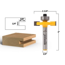 Yonico Slot Cutter Router Bit 1/4-Inch Height X 3/8-Inch Depth 1/4-Inch Shank 14181q