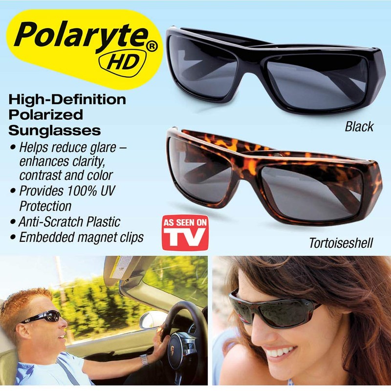 Polaryte Uni Adult Polarized Goggles Sunglasses Black Frame Black Lens