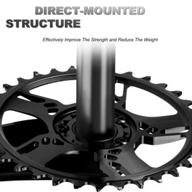 BUCKLOS 170/175mm Mountain Bike Crankset - CNC MTB Hollowtech Direct Mount Single Speed Cranksets, Bicycle Crank Set with 32/34/36/38T Narrow Wide Tooth Chainring for 9/10/11/12 Speeds