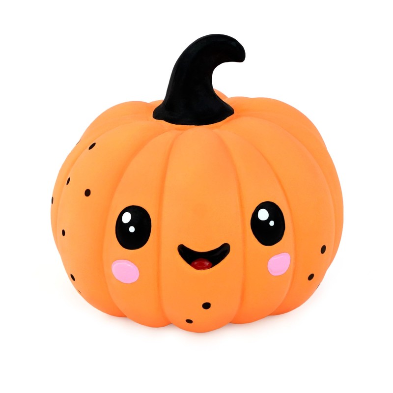 CHIWAVA 3PCS 2.4" Funny Pumpkin Latex Dog Toy Set Interactive
