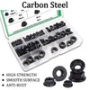 Aienxn 136PCS 6 Metric Sizes Black Carbon Steel Hex Flange
