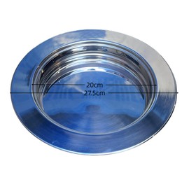 Polished Stainless Steel 2PCS Communion Tray Plate Set for Churches,2 Stackable Communion Bread Plates for Church Supplies