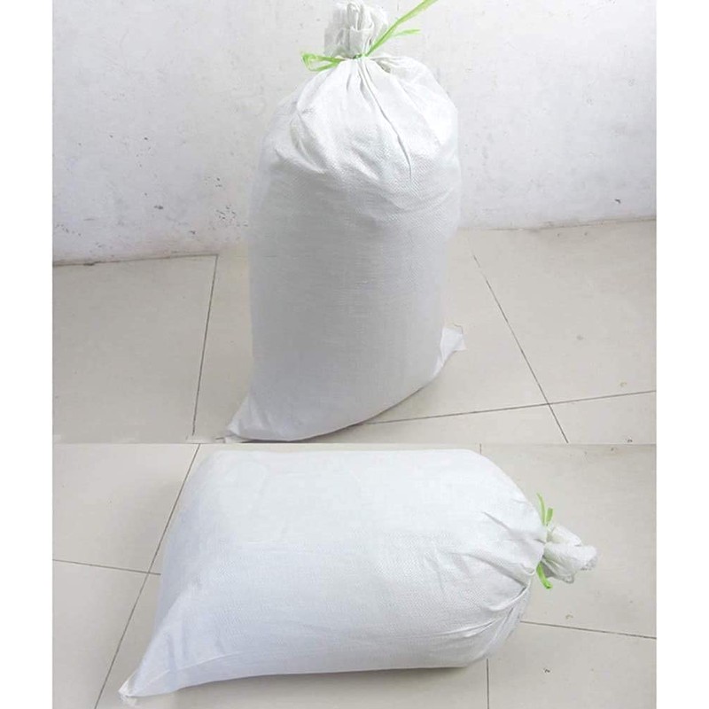 HUYIWEI 10 White Polypropylene Woven Bags, 60 x 100 cm,