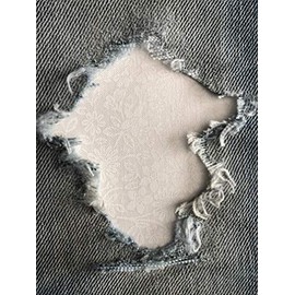 Buncha Bloomin in White Peek-A-Boo Iron ON Patches by Holey Patches in Assorted Sizes (4" x 7" Set of 2)