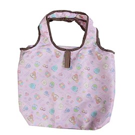 J's Planning Sumikko Gurashi Insulated Eco Bag, Room Pink, Insulated Sheet, Zippered, Elastic Included, Compact Storage