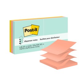 3M Post-it Notas Adhesivas Pop-up, Color Marseille, 3x3in, 6 blocks,100 hojas c/u (Modelo 330)
