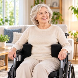 Wheelchair Side Support Pad with Adjustable Side Plate – Lateral Foam Wedge Cushion for Elderly Wheelchair Posture Support, Comfort & Stability