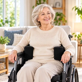 Wheelchair Side Support Pad with Adjustable Side Plate – Lateral Foam Wedge Cushion for Elderly Wheelchair Posture Support, Comfort & Stability