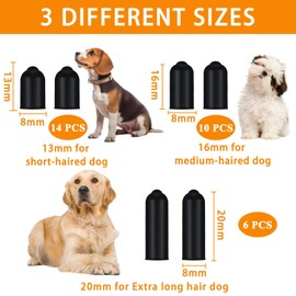 30 Pcs Dog Shock Collar Rubber Tips Training Collar Replacement Parts Silicone Covers Conductive Rubber Sleeve for Dog Training Collar Prongs or Anti Bark Collars Tool (13 mm, 16 mm, 20 mm)