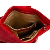 Caspar TL789 Women's Elegant Genuine Leather Backpack Standard Size, red