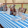 Hegbolke 4 Pack Oktoberfest Tablecloths - Blue and White Checkered