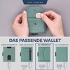 VON HEESEN Credit Card Holder Credit Card Holder, Turquoise (Silver