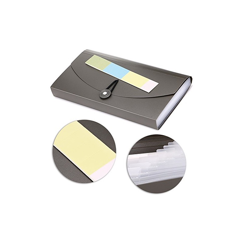 BTSKY Carpeta de archivos expandible, con 13 bolsillos, tamaño pequeño,