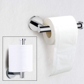 Nolimas Polished Chrome Toilet Paper Holder SUS304 Stainless Steel Half Open Round Wall Mount Rustfree Bathroom 5 inch TP Holder Kitchen Washroom Tissue Roll Dispenser