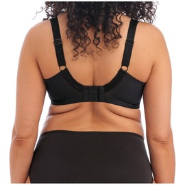 Elomi Women's Morgan Underwire Banded Stretch Lace Full Coverage Bra, Black, 36JJ UK