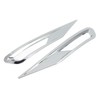 2pcs Front Fog Light Cover Trim Silver Fog Lamp Bezel