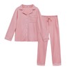Lovasy Women's Long Winter Pyjamas with Buttons 2-Piece Long Sleeve