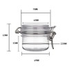 2Pcs 4 Oz/120ml Clear Round Plastic Home Kitchen Storage Sealed