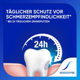 SENSODYNE Sensodyne Sensitiv Fluorid Zahncreme, 75ml, tägliche Zahnpasta, bei schmerzempfindlichen Zähnen