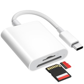Zvorgath SD/TF Card Reader - USB C Adapter for iOS/Android/Windows Memory Card Reading - Type-C Only