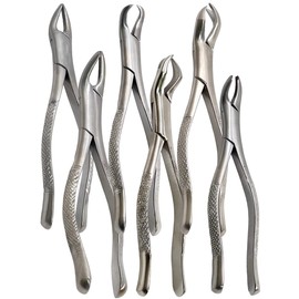 Dental Extracting Extraction Serrated Forceps Set of 6#150#151#23#88L #88R #217, Premium Quality Handle, Stainless Steel